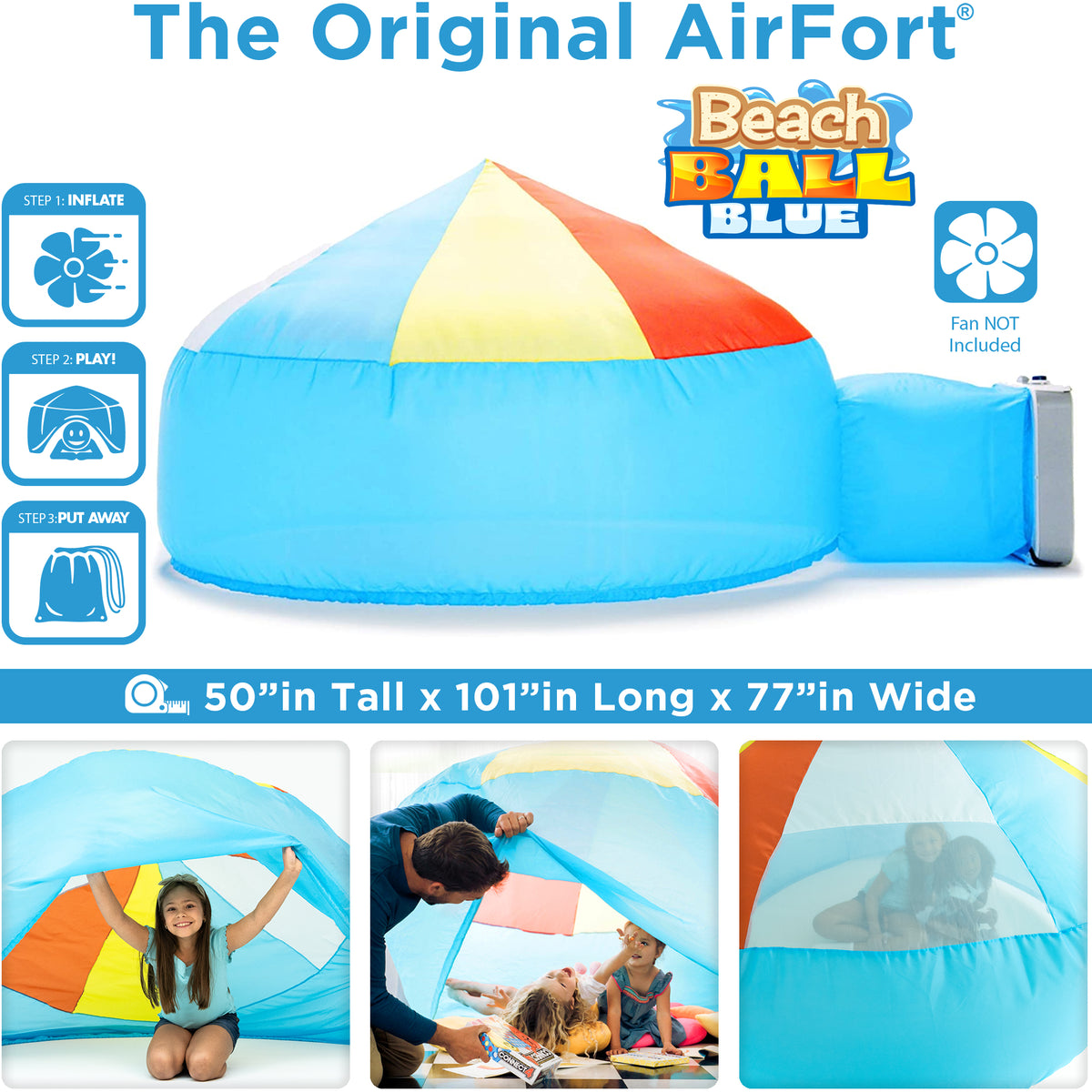 The Original AirFort - Beach Ball Blue