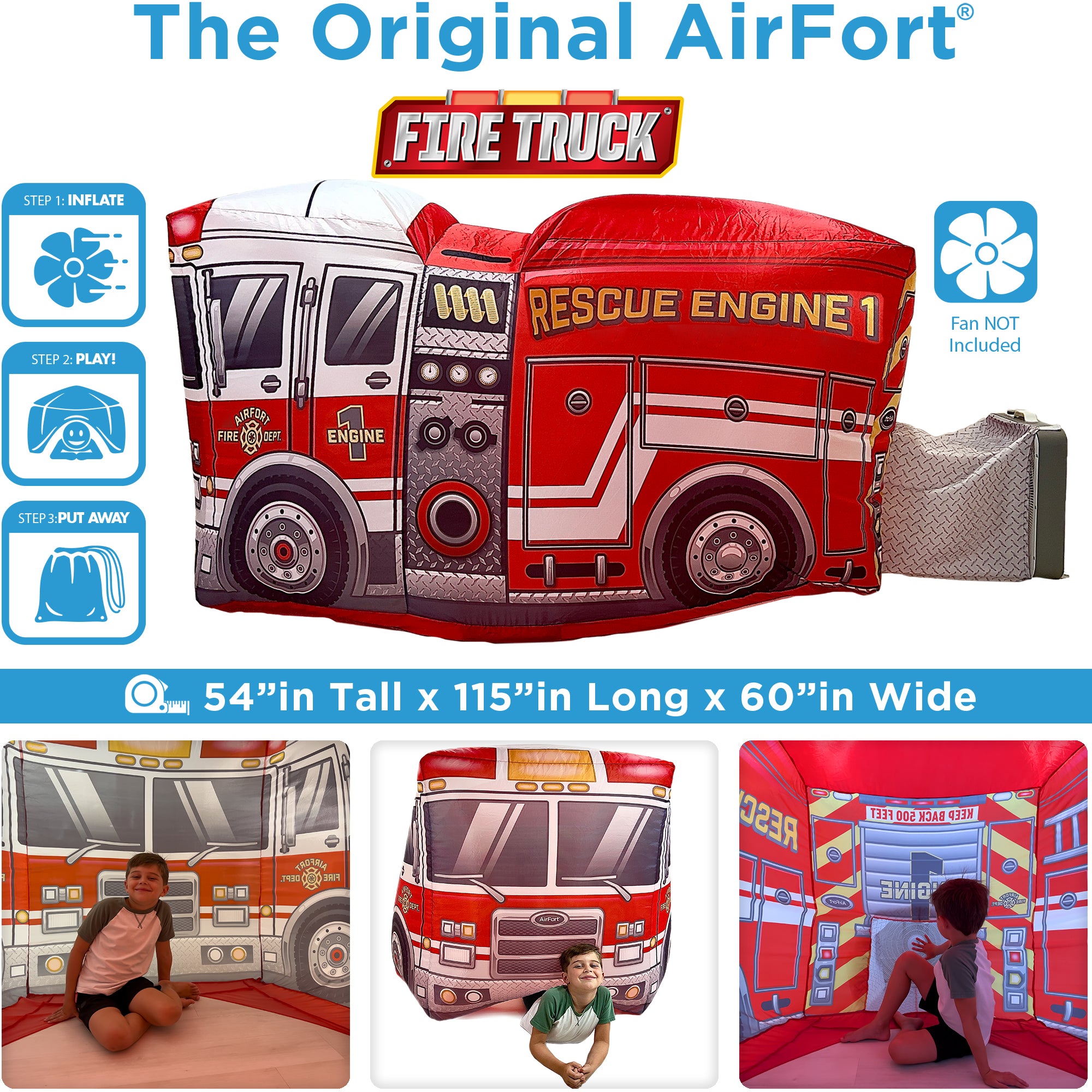 fire truck play tent AirFort
