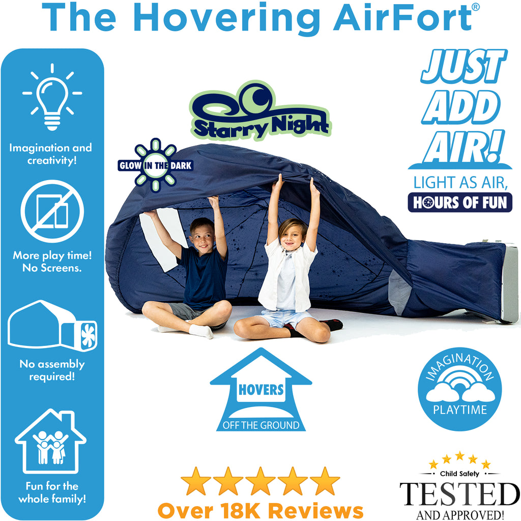 Starry Night AirFort + Glow In The Dark Box Fan Combo