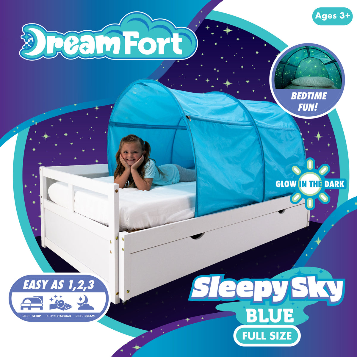 The Original DreamFort - With Glow In The Dark Stars! (Twin & Full Size)