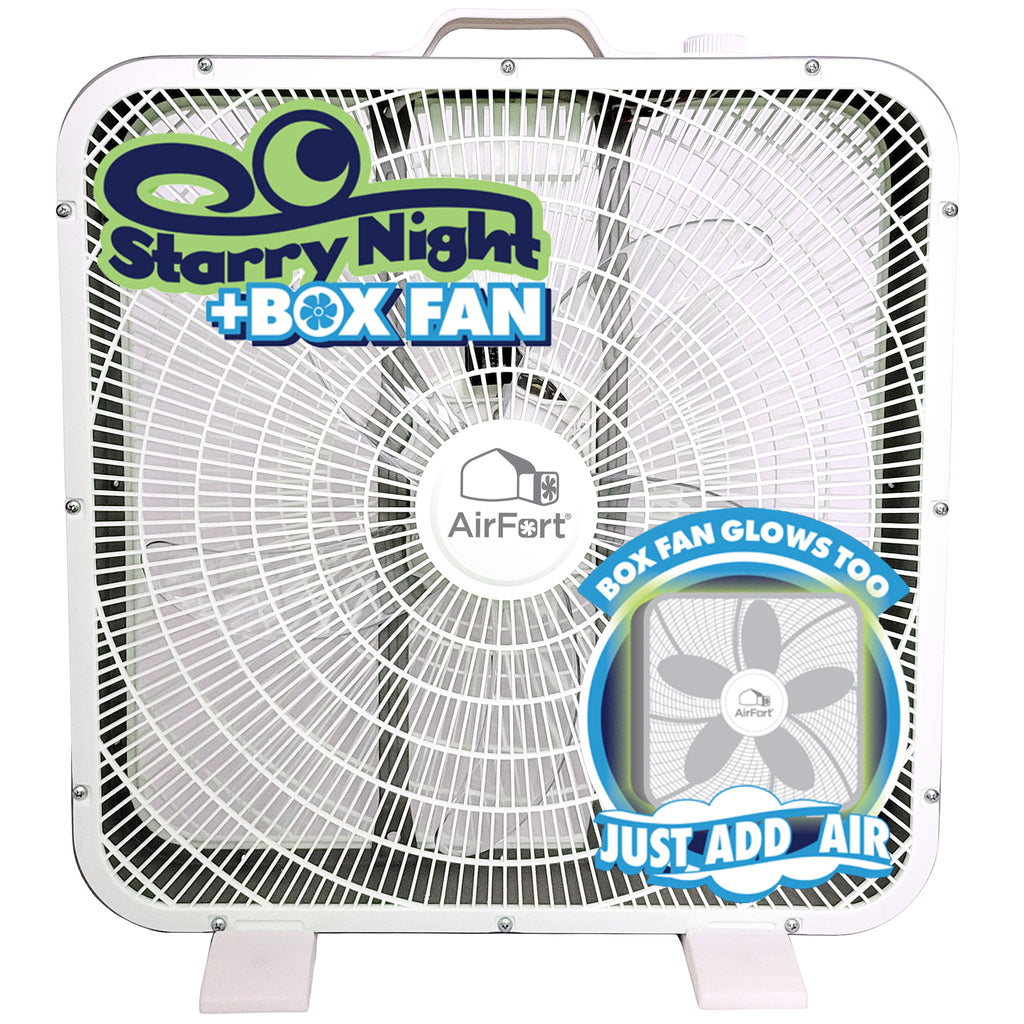 Starry Night AirFort + Glow In The Dark Box Fan Combo