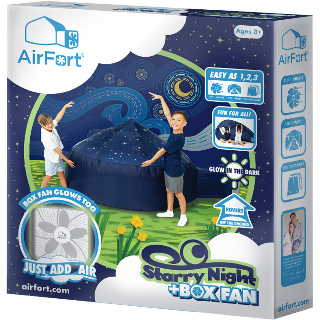 Starry Night AirFort + Glow In The Dark Box Fan Combo